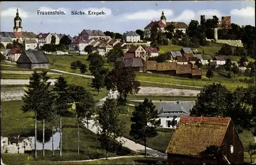 Ak Frauenstein im Erzgebirge, Panorama