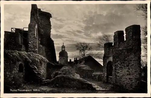 Ak Frauenstein im Erzgebirge, Ruine Frauenstein