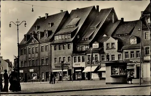 Ak Mittweida in Sachsen, Marktplatz, Geschäfte, Kiosk