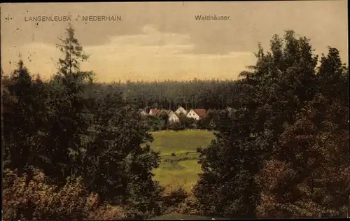 Ak Langenleuba Niederhain Thüringen, Waldhäuser