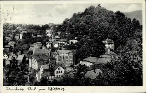 Ak Sonneberg in Thüringen, Blick zum Schloßberg