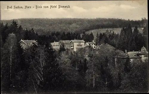 Ak Bad Sachsa im Harz, Blick vom Hotel Bismarck