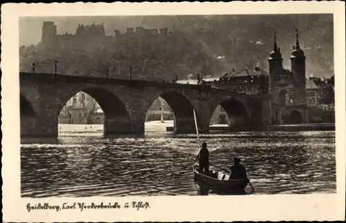 Ak Heidelberg am Neckar, Karl Theodor Brücke und Schloss