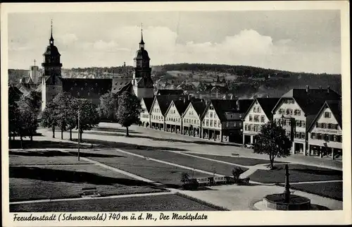 Ak Freudenstadt im Schwarzwald, der Marktplatz