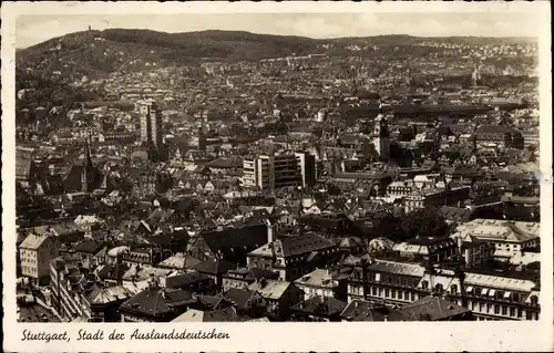 Ak Stuttgart in Württemberg, Stadt der Auslandsdeutschen, Panorama