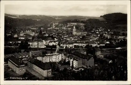 Ak Elsterberg im Vogtland, Fliegeraufnahme