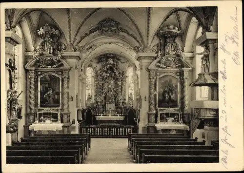 Ak Thalkirchen München, Inneres der Stadtpfarrkirche St. Maria