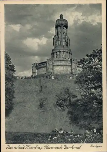 Ak Hamburg Mitte Neustadt, Bismarckdenkmal