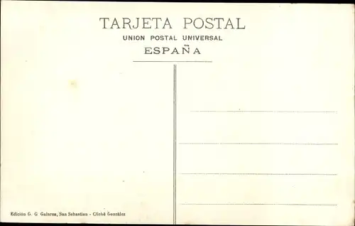 Ak San Sebastian Baskenland, El Castillo, Isla de Santa Clara y Bahia desde Igueldo