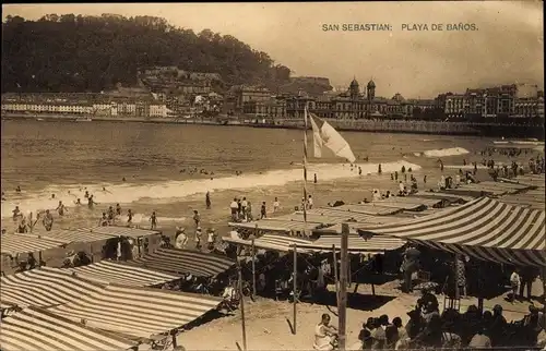 Ak San Sebastian Baskenland, Playa de Banos