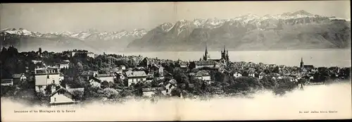 Klapp Ak Lausanne Kanton Waadt, Gesamtansicht, Montagne de Savoie
