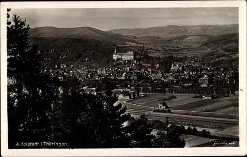 Ak Rudolstadt in Thüringen, Totalansicht der Ortschaft