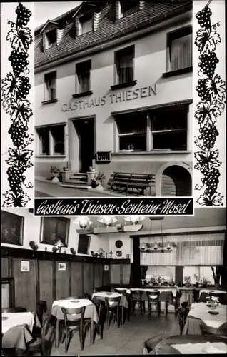 Ak Senheim an der Mosel, Gasthaus Pension Thiesen, Innenansicht
