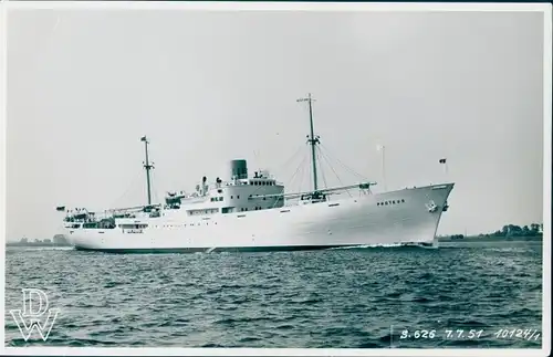 Foto Kühlschiff MS Proteus 1951, Reederei F. Laeisz