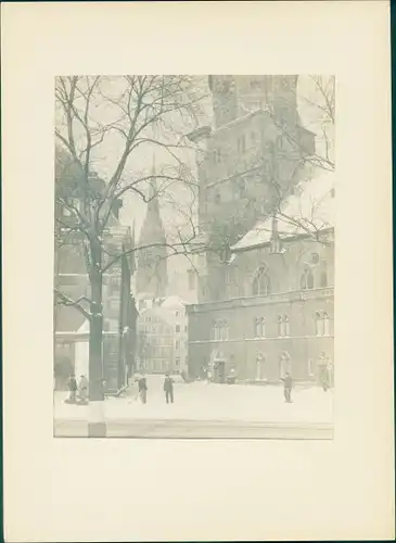 Foto Hamburg Altstadt, Hauptkirche St. Katharinen, Vorplatz, Winter