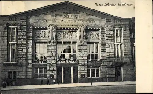 Ak Lübeck in Schleswig Holstein, Neues Stadttheater