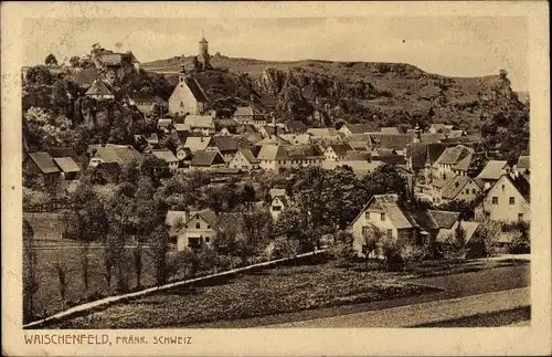 Ak Waischenfeld in der Fränkischen Schweiz Bayern, Totalansicht der Ortschaft