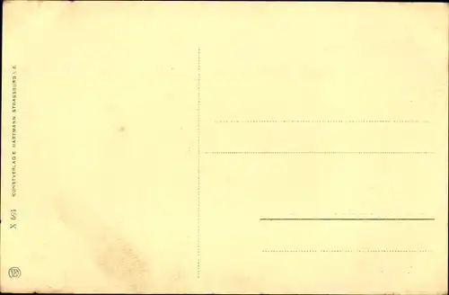 Ak Mann und Frau in Elsässer Volkstrachten