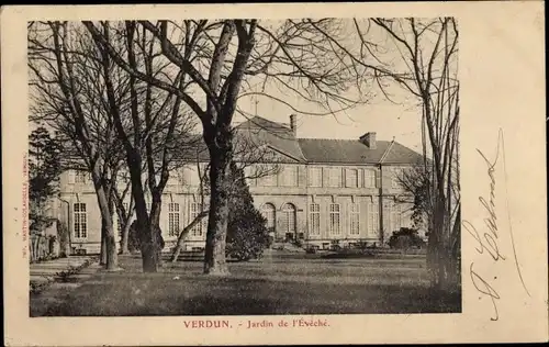 Ak Verdun Meuse, Jardin de l'Eveche