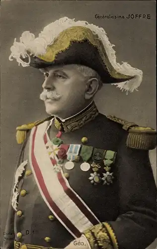 Ak Französischer General Joseph Joffre, Portrait in Uniform