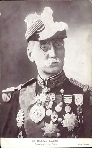 Ak General Gallieni, Gouverneur de Paris, Portrait in Uniform