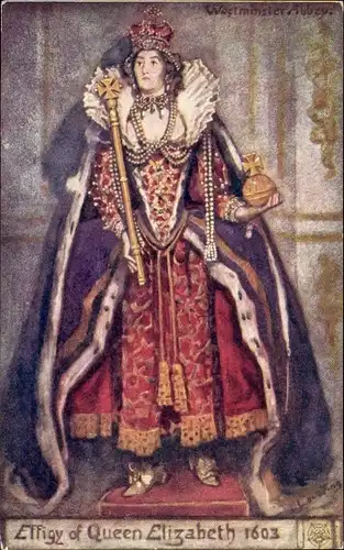 Künstler Ak Effigy of Queen Elisabeth 1603, Englisches Adelshaus