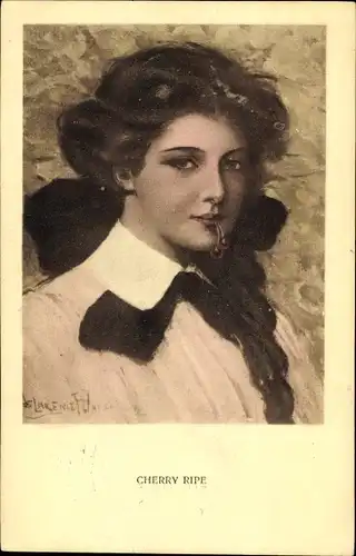 Künstler Ak Portrait einer Frau, Kirsche, Cherry Ripe