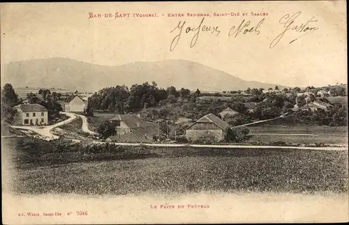 Ak Ban de Sapt Vosges, Entre Senones, Saint-Die et Saales, Le Faite du Petrux, Gesamtansicht