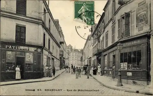 Ak Bagnolet Seine Saint Denis, Rue de Menilmontant