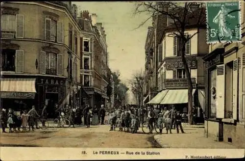 Ak Le Perreux sur Marne Val de Marne, Rue de la Station