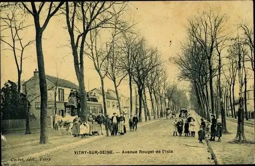 Ak Vitry sur Seine Val de Marne, Avenue Rouget de l'Isle