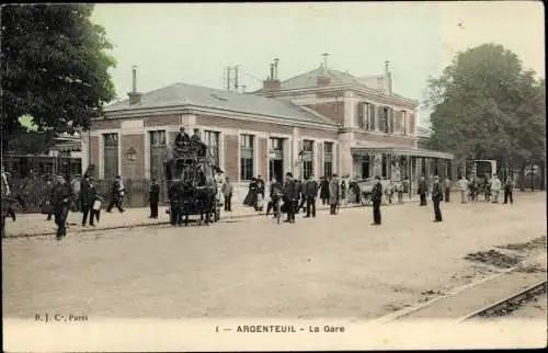 Ak Argenteuil Val d'Oise, La Gare