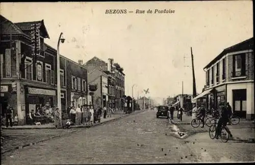 Ak Bezons Val d’Oise, Rue de Pontoise