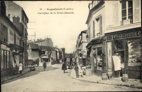 Ak Argenteuil Val d'Oise, Carrefour de la Croix Blanche