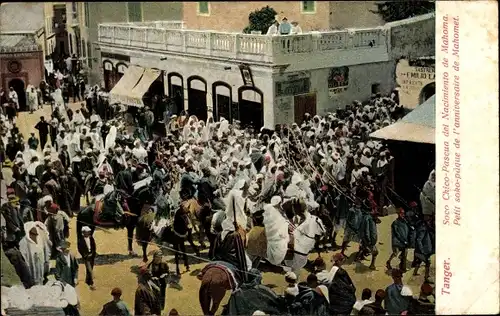 KüAk Tanger Marokko, Soco Chico Pascua del Nacimiento de Mahoma, Straßenfest, Soldaten