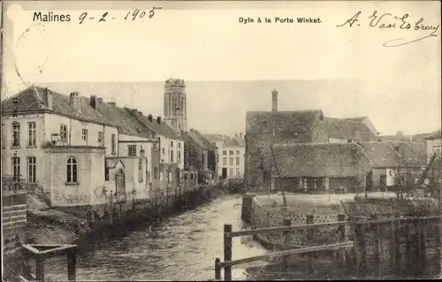 Ak Mechelen Mecheln Malines Flandern Antwerpen, Dyle à la Porte Winket