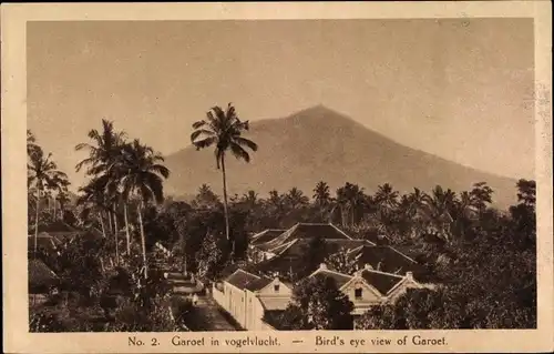 Ak Garoet Garut Java Indonesien, Teilansicht, Vogelvlucht