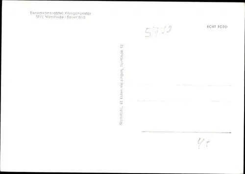 Ak Meschede im Sauerland, Benediktinerabtei Königsmünster