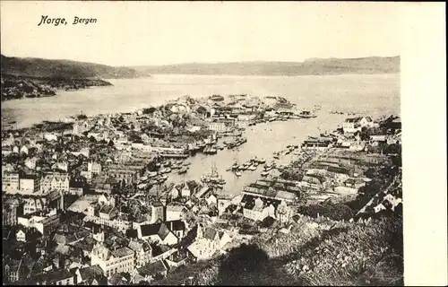 Ak Bergen Norwegen Norge, Panorama