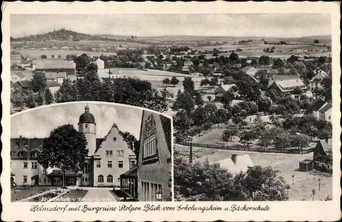 Ak Helmsdorf Stolpen in Sachsen, Burgruine, Erholungsheim und Bäckerschule