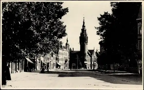 Foto Ak Dahme in der Mark, Hauptstraße mit Rathaus