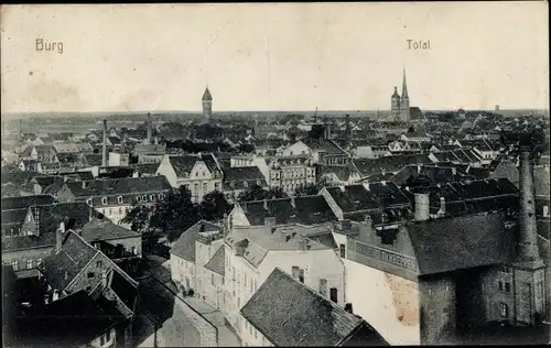 Ak Burg bei Magdeburg, Panorama