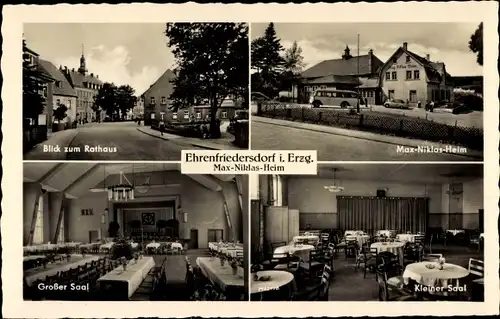 Ak Ehrenfriedersdorf im Erzgebirge, Rathaus, Max Niklas Hein, Großer Saal, Kleiner Saal