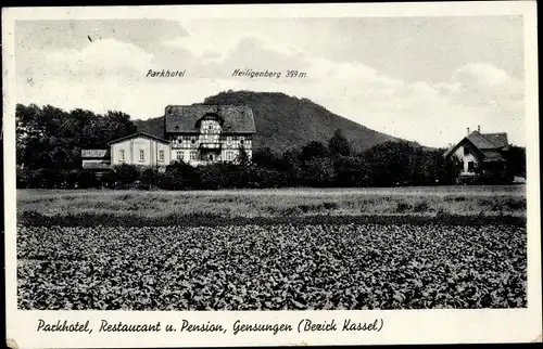 Ak Gensungen Felsberg Hessen, Parkhotel, Restaurant u. Pension, Heiligenberg