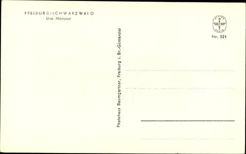 Ak Freiburg im Breisgau, das Münster