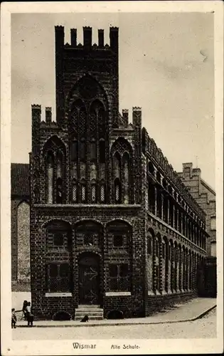 Ak Hansestadt Wismar, alte Schule