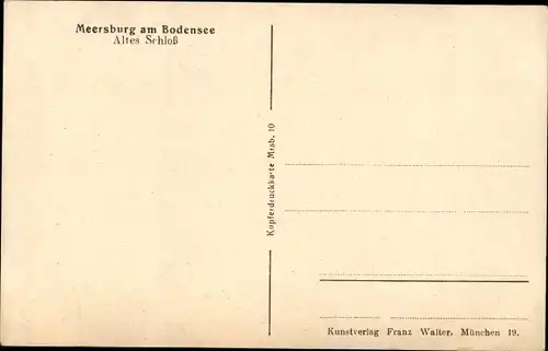 Ak Meersburg am Bodensee, altes Schloss