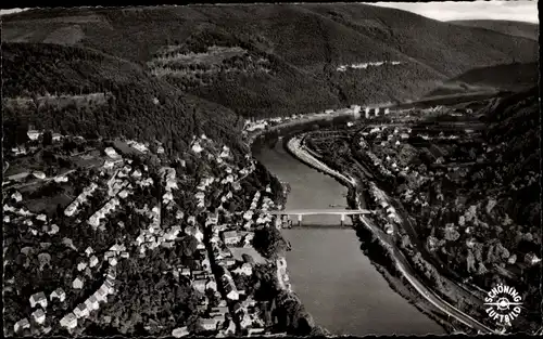 Ak Ziegelhausen Heidelberg am Neckar, Luftbild vom Ort