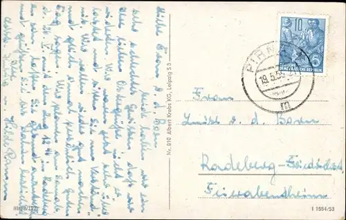 Ak Hohnstein Sächsische Schweiz, Teilansicht mit Schloss