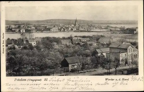 Ak Werder an der Havel, Panorama